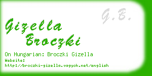 gizella broczki business card